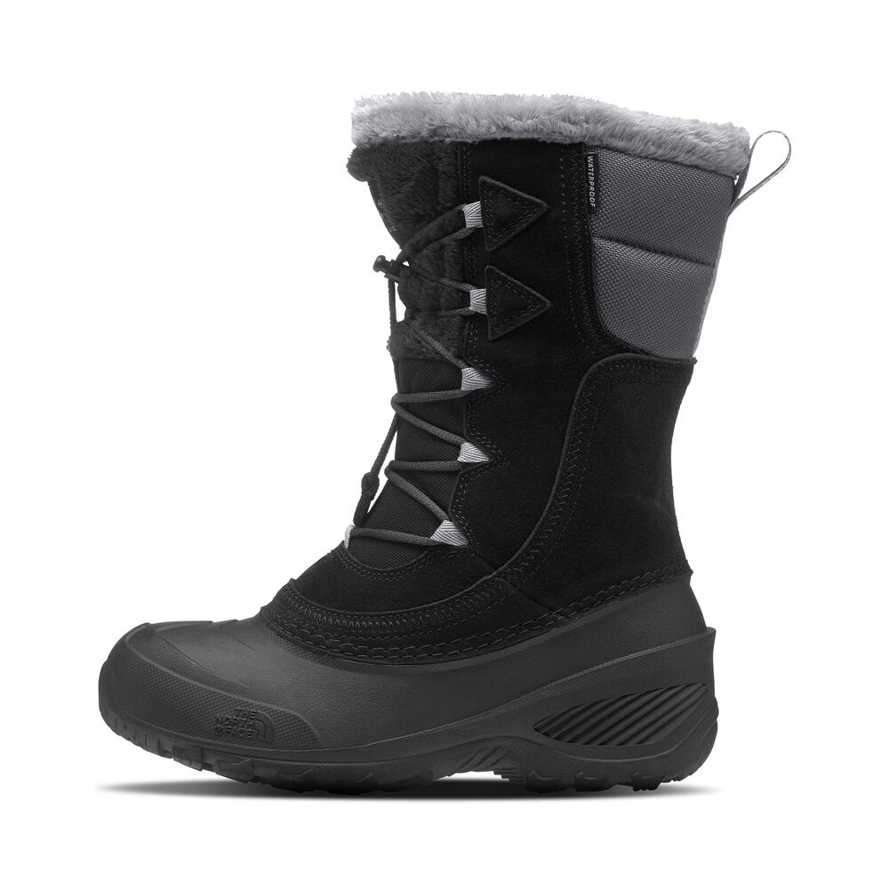 NWT The North Face Shellista Lace IV Girls Boots TNF Black/Vanadis Grey 10K